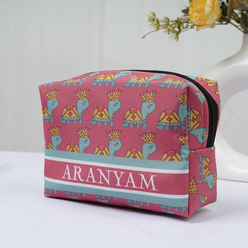 Personalised Turtle Printed Box Pouch - Uncommongifts.in